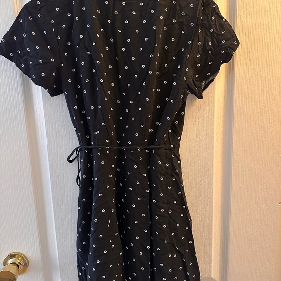 Abercrombie & Fitch Black Mini Dress with White Dots - Picture 3 of 4
